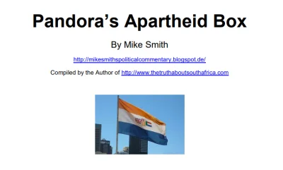 RadioHussar - @RadioHussar: Pandora’s Apartheid Box by Mike Smith lays out in some de...