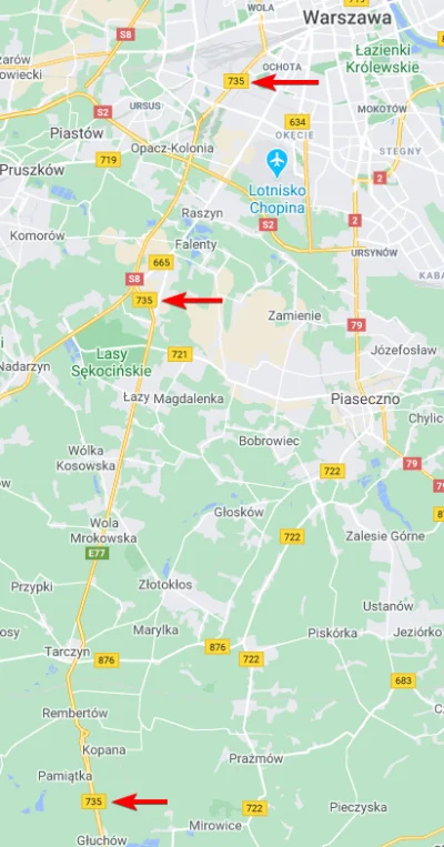 Popke523 - Mapy Google na wzór starej 7 w Radomiu postanowiły zamienić DK7 (bez S7) w...