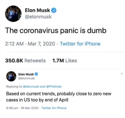J.....D - Standardowa przypominajka, że Elon Musk to zwykły matoł. 

Do tego groźny c...