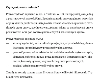 Thon - > Praworządność jest podstawą każdej nowoczesnej demokracji konstytucyjnej. Je...