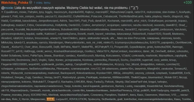 Watchdog_Polska - > proszę mnie już nie wołać. Odplusowałem komentarze ale dalej jest...