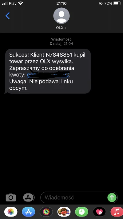 Pan_Z - Rzadko sprzedaje coś na olx. Przed chwilą dostałem takiego smsa, Nie dodałem ...