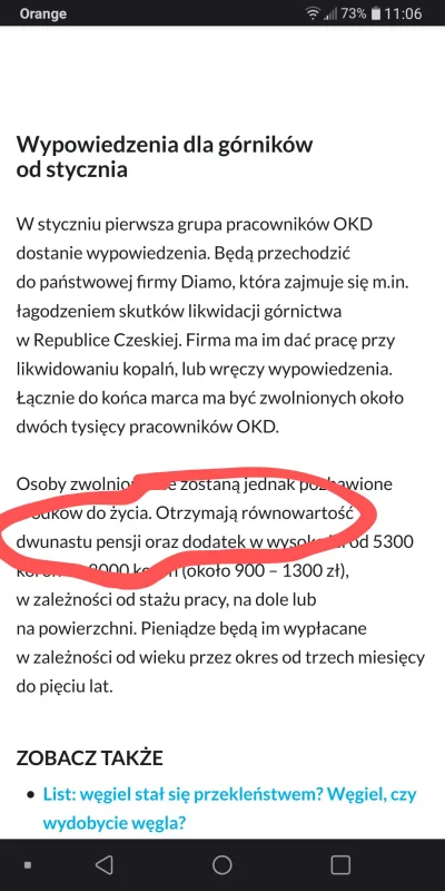 Damasweger - Czesi zwalniają górników i likwidują kopalnie. Ale... Za dwanaście pensj...