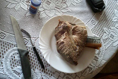 anonymous_derp - Dzisiejsze śniadanie: Duszona wołowina, kawałek wędzonego węgorza, s...