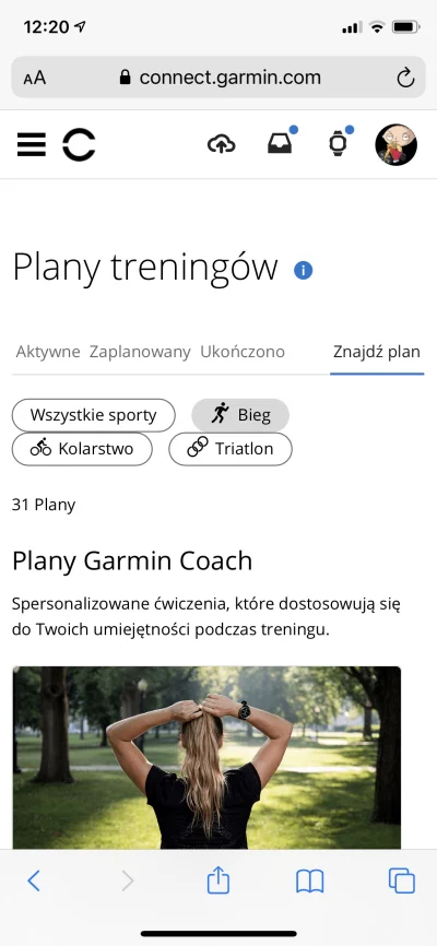 MR_Tanaka - @klark: W przeglądarkowe wersji garmin Connect masz więcej treningów któr...