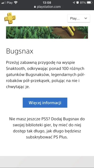 Waldini0o - @GoracyStek: Skąd info ze bugnsax to gra rotacyjna? Tutaj screen z oficja...