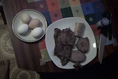 anonymous_derp - Dzisiejszy obiad: Duszona wołowina, kawałek wędzonego węgorza, czter...