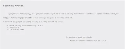 bolo1 - Maj 2020 - zakłady nieczynne, strona zamknięta. Miałeś kasę na koncie interne...