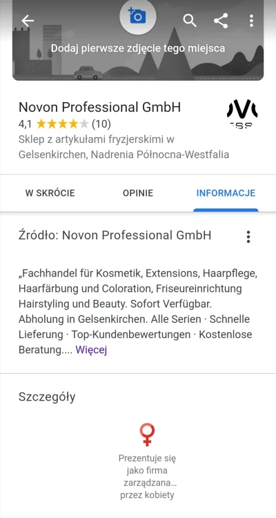 Reginald911 - Czekam na czasy kiedy #google zacznie dodawać do swoich opisów "firma z...