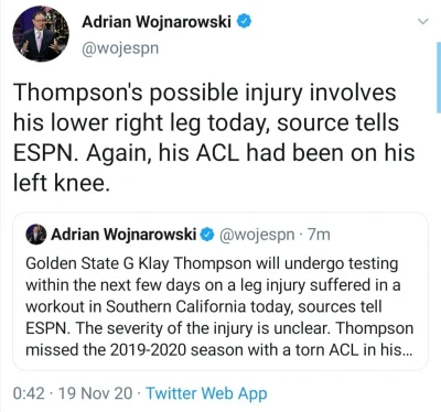 piotr-zbies - Klay Thompson prawdopodobnie zerwał ACL-a w drugiej nodze. Choć zeznani...