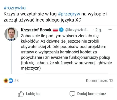 gadolin - @BosakKrzysztof Krzysiu, twitter to nie mirko...
#polityka #bekazprawakow ...