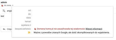 Dozorca - Ktoś ma pomysł dlaczego Gmail oznacza wiadomości wysłane z poczty @home-pl ...