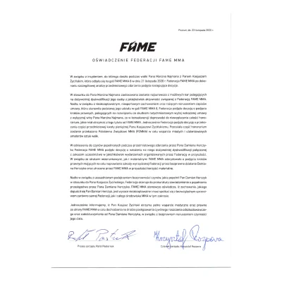 sztoosik - Jest oficjalne oświadczenie Fame MMA
#famemma