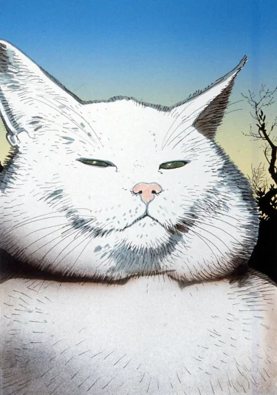 Borealny - The White Cat, 1992, Lithograph