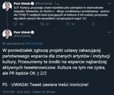 Tym - https://twitter.com/PiotrGlinski/status/1327727991510732802
