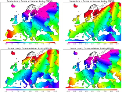 JoeShmoe - Wschody i zachody Słońca, latem i zimą w Europie. Bardzo zaskakujące spore...