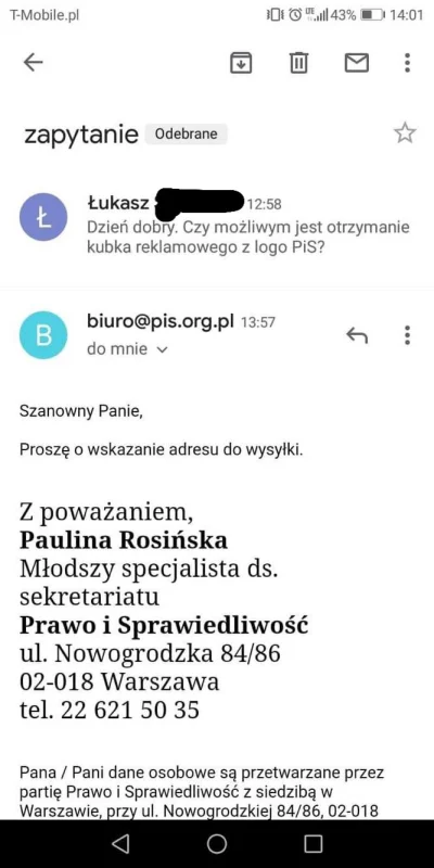 u.....m - Moim hobby jest pisanie do najgorszych instytucji państwowych i proszenie o...