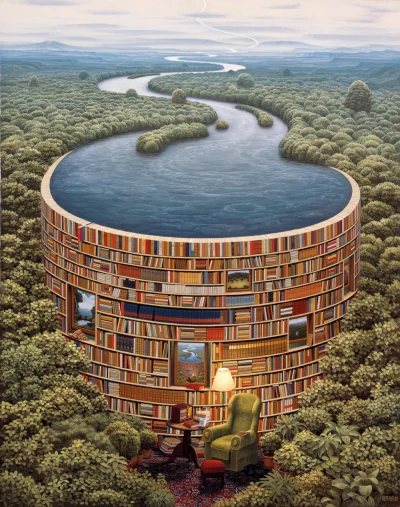 Apaturia - Jacek Yerka, "Bibliotama"

#sztuka #art #malarstwo #obrazy #surrealizm