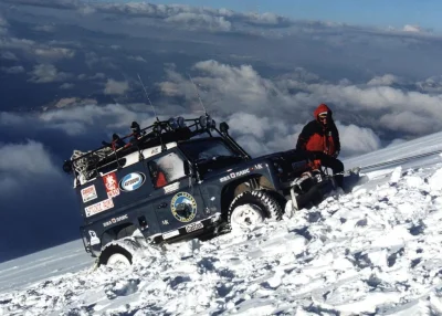 phil2684 - Elbrus (5642 m n. p. m.) najwyższy szczyt Rosji w paśmie Kaukaz, który ze ...