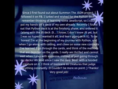 tomaszs - Przeczytaj nowa recenzje decku #Python

#summonthejson