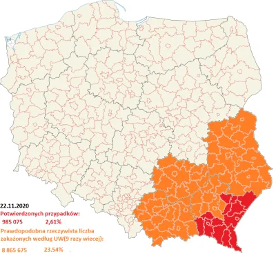 Cierniostwor - Koronawirusem zaraziło się już oficjalnie 985 075 osób w całej Polsce...