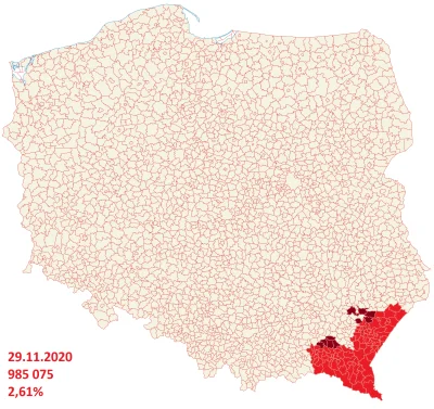 Cierniostwor - A tutaj klasyczna mapka z gminami, nowo zajęte gminy są w kolorze bor...
