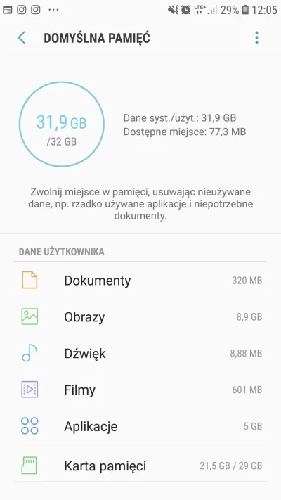 nilfheimsan - czy ktos mi moze wytlumaczyc jak to dziala? mam zajete 32 gb ale jak we...