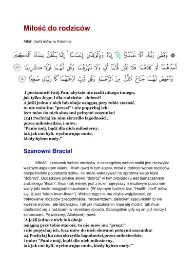 w.....a - #islam 
Fragment kazania piątkowego z jednego z warszawskich meczetów wygł...