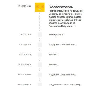 Franczips - Pytanko ile inpost rozwiązuje takie sprawy?
Od 8 paczka wydana do doręcz...