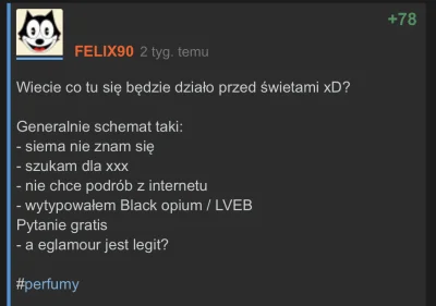 FELIX90 - Macie świadomość, że to dopiero przedsmak xD?

#perfumy