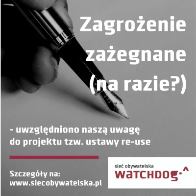 WatchdogPolska - Pewien sukces, choć wolelibyśmy, by tematu w ogóle nie było. Wczoraj...