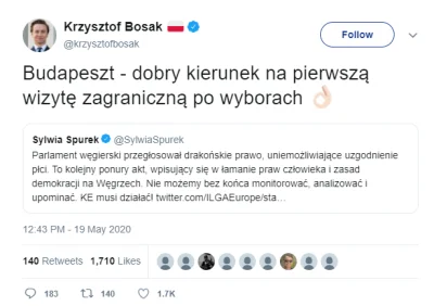 kirinasta - Bosak usunął swój wpis na TT gdzie pisał, że Budapeszt to dobry kierunek ...
