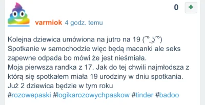 f.....u - #rozowepaski 
„Może ten w końcu okaże się wartym mojego dziewictwa” 
Nieb...