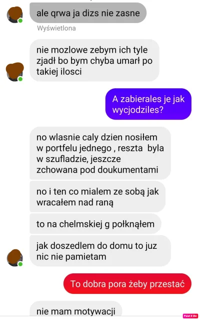 crazykokos - typ lvl 33
zgubił xanaxy.
przecież to prawdziwa tragedia życiowa :D
ć...