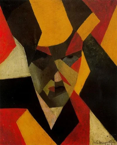 GARN - #sztuka #art #grafika #malarstwo #kubizm autor: René Magritte, Self portrait 1...