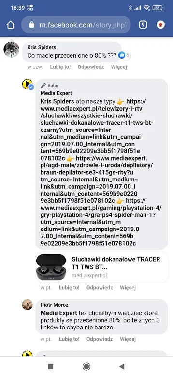 chomik3 - Media Expert to jednak tragiczny sklep. Na ich oficjalnym fanpage na fejsie...