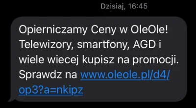 Mhrok - Drogie @OleOlePL, jakim sposobem otrzymałem smsa z reklamą, skoro mam odznacz...