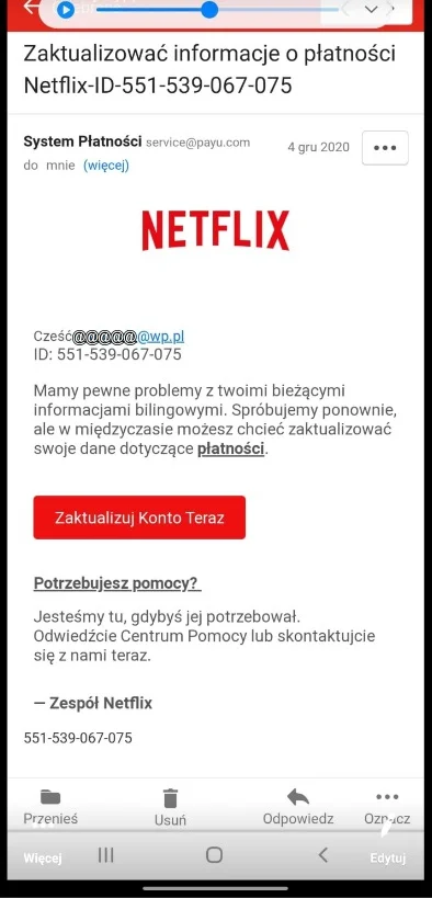 contrast - Przekręt na Netflixa

#scam #oszukujo #phishing #bezpieczenstwo #cyberbe...