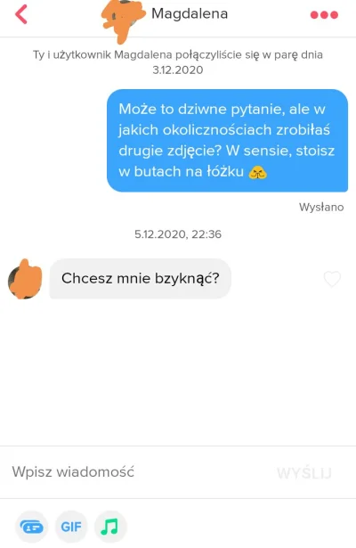 a.....2 - Fajny ten #tinder tylko nie wiem co odpisać. Trochę mnie zaskoczyła, a lask...