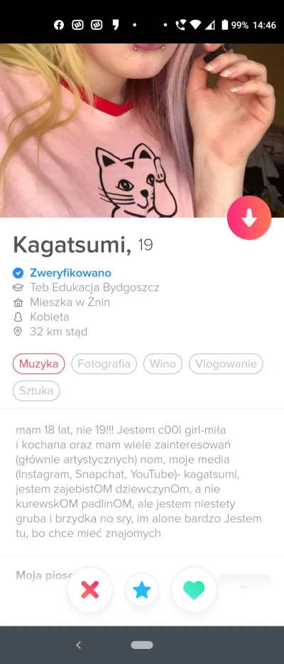 harnasiek - #tinder #pokemony 
Jestem ciekawy ile jeszcze takich dziwnych ludzi tam j...