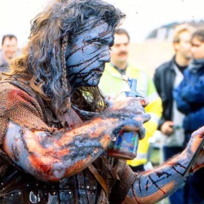 wfyokyga - Mel Gibson na planie filmu "Braveheart" 1994.