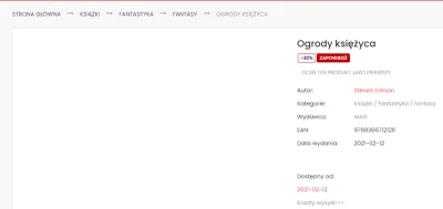 P.....r - @Whoresbane: Z tego co widzę, to na swiatksiazek.pl można już zamawiać Ogro...