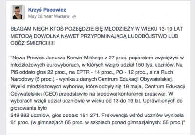 Piekarz123 - @Desmosedici: BŁAGAM NIECH KTOŚ POZBĘDZIE SIĘ MŁODZIEŻY W WIEKU 13-19 LA...