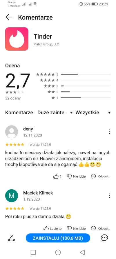 Mikiedbp - @crazykokos: kod jest realizowany na stronie internetowej Tindera więc nie...