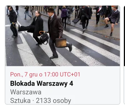 robert5502 - Dzisiaj o 17 blokada Warszawy nr 4: narodowe wiązanie sznurówek, tango, ...