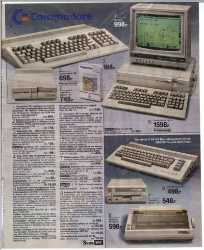 sciana - Commodore 64, który w tym katalogu jest za 898 DM, w katalogu Quelle z tego ...