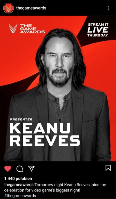 e.....n - (｡◕‿‿◕｡)
#keanureeves #cyberpunk2077 #cdprojektred #thegameawards