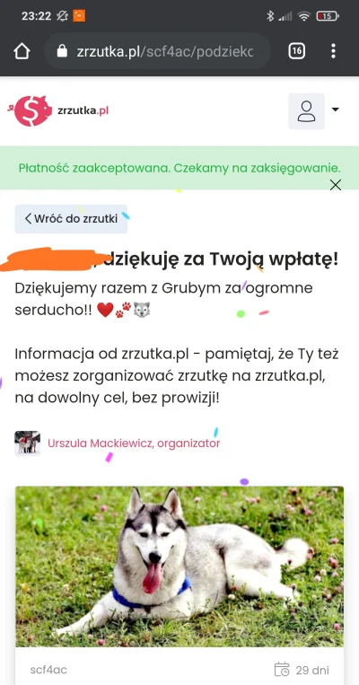 warder - @BRmedia: poszło :) gdyby losowanie padło na mnie, przekaż nagrode dla piesk...