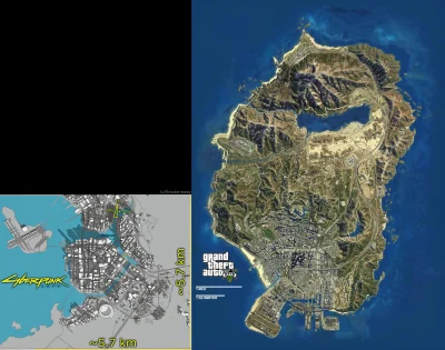Mjj48003 - Porównanie map Cyberpunk 2077 vs GTA V

#cyberpunk2077 #gtav #gry #mapy