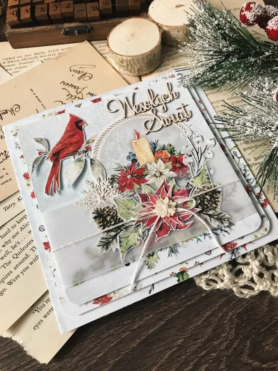 cytmirka - Kolejna świąteczna karteczka 乁(♥ ʖ̯♥)ㄏ #handmade #kartkiokolicznosciowe #r...